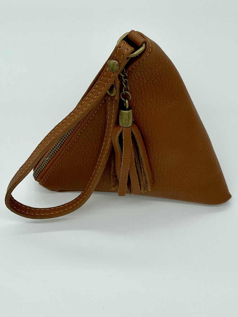 Small tan hot sale leather handbag