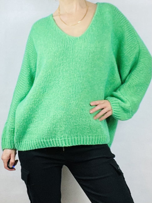 Apple Green Mohair Mix Jumper