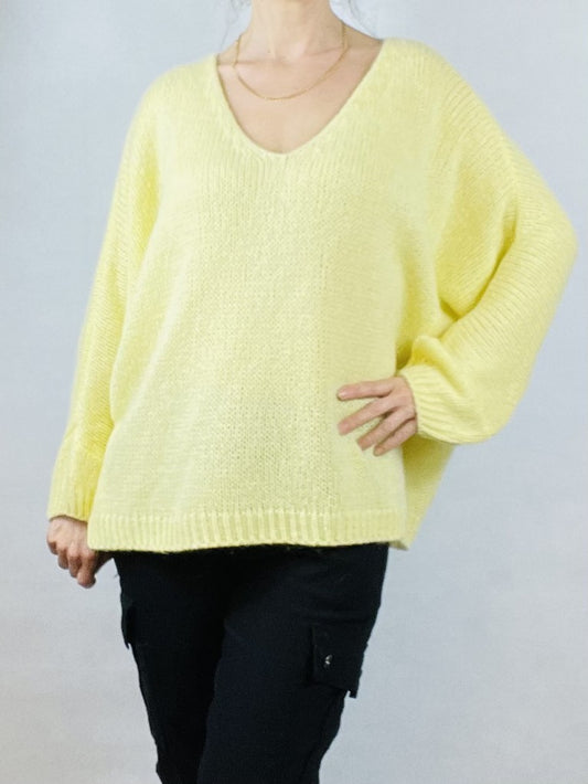 Yellow Mohair Mix Jumper