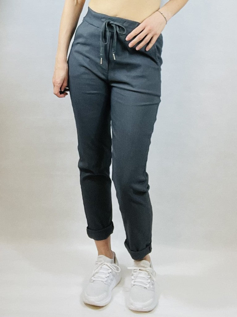 Grey Plain Magic Trousers