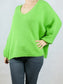 Neon Green Mohair Mix Jumper