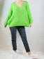 Neon Green Mohair Mix Jumper