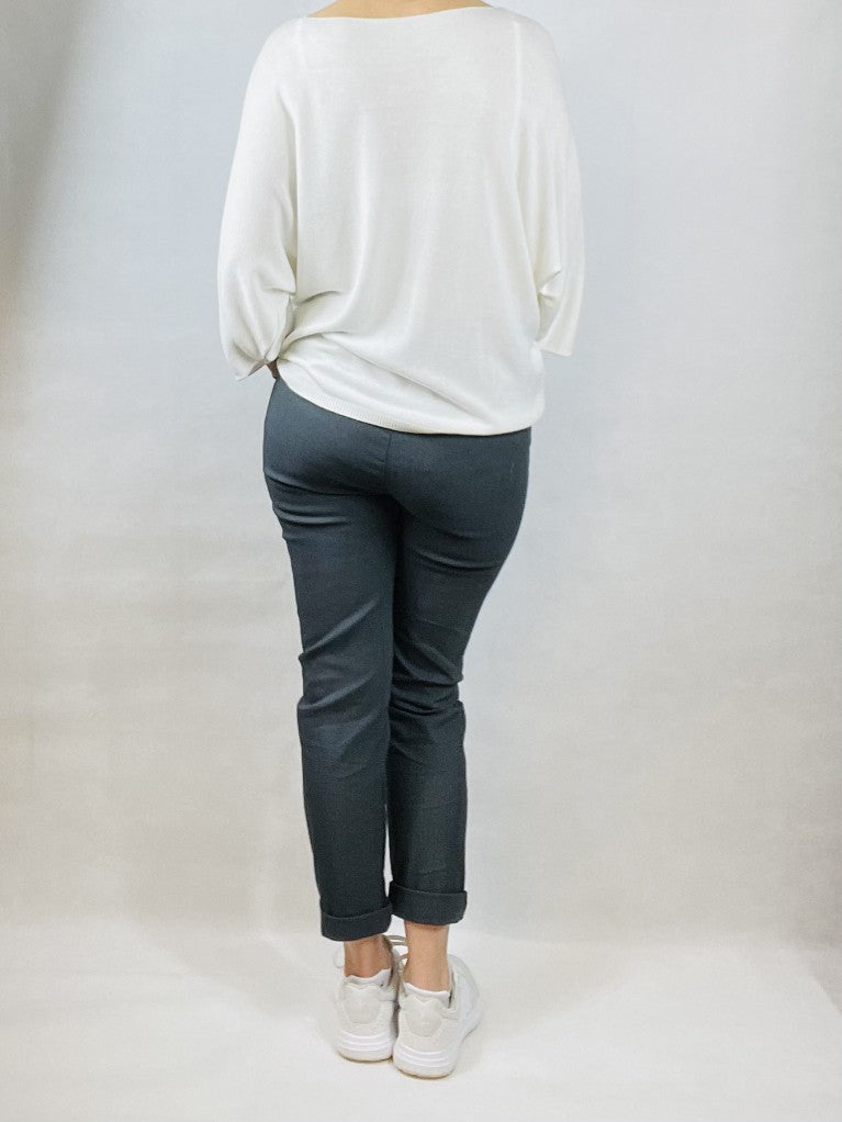 Grey Plain Magic Trousers