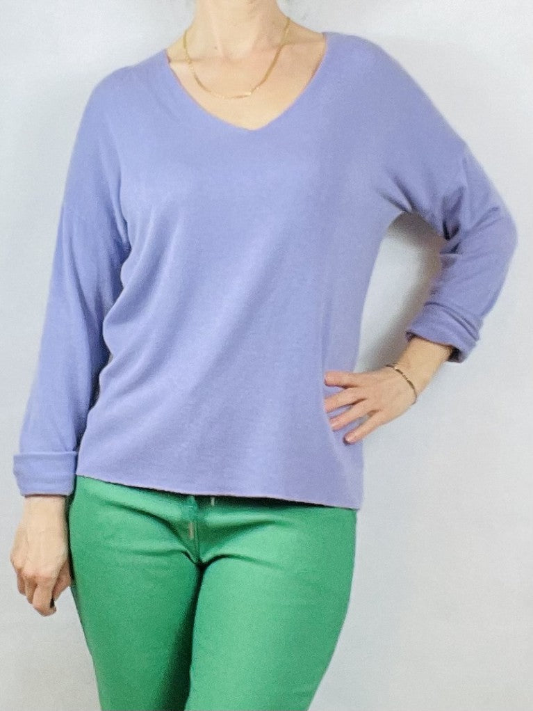 Lilac Rolled, Long Sleeve Top