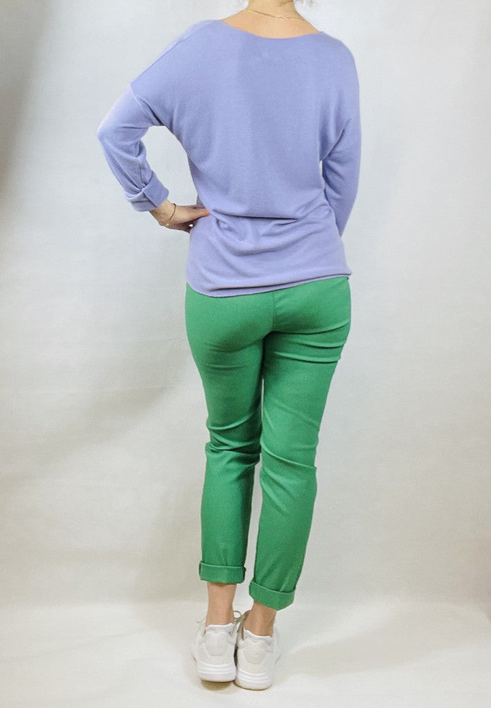 Lilac Rolled, Long Sleeve Top