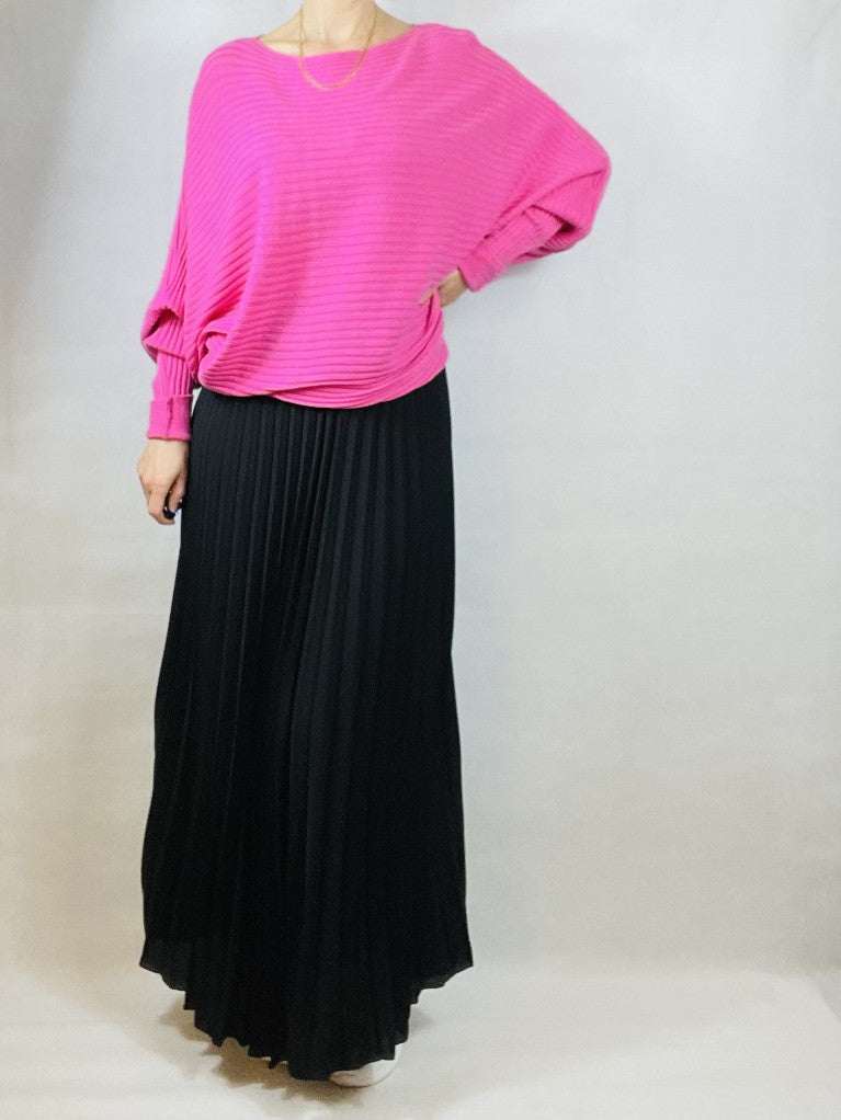 Black Pleated Skirt.