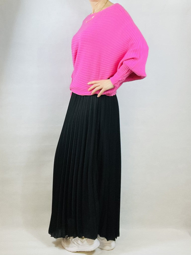 Black Pleated Skirt.