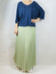 Pistachio Pleated Plain Skirt.