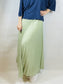 Pistachio Pleated Plain Skirt.