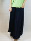 Navy Pleated Plain Skirt