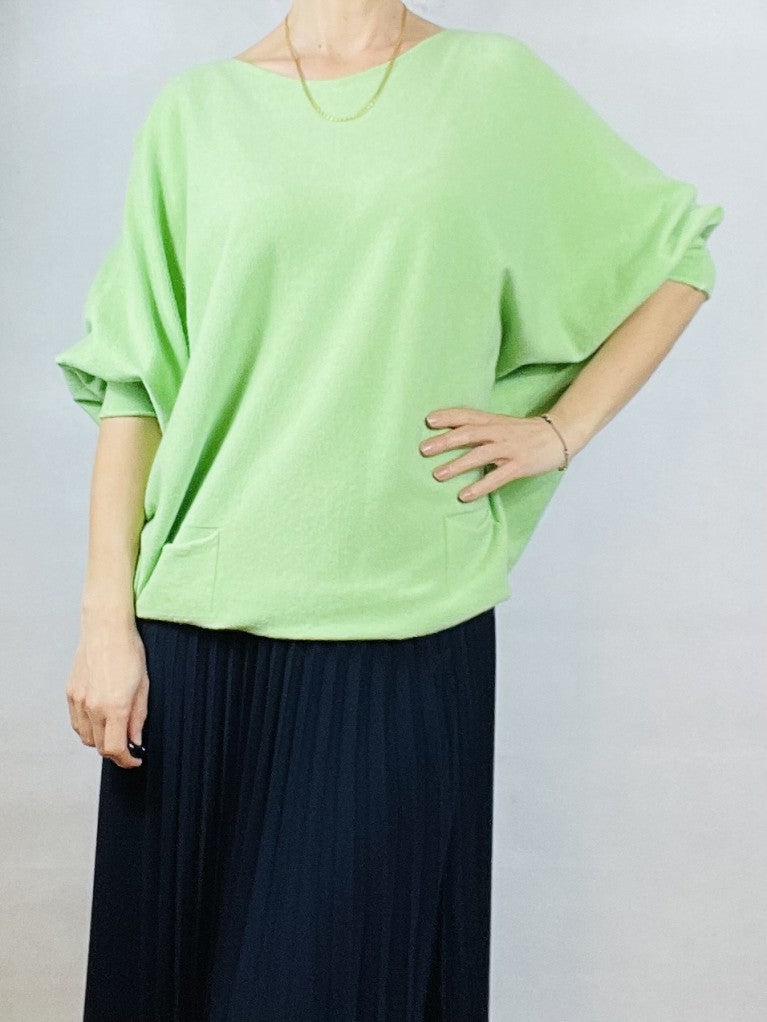 Neon Green Two Pocket Top