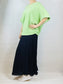 Navy Pleated Plain Skirt