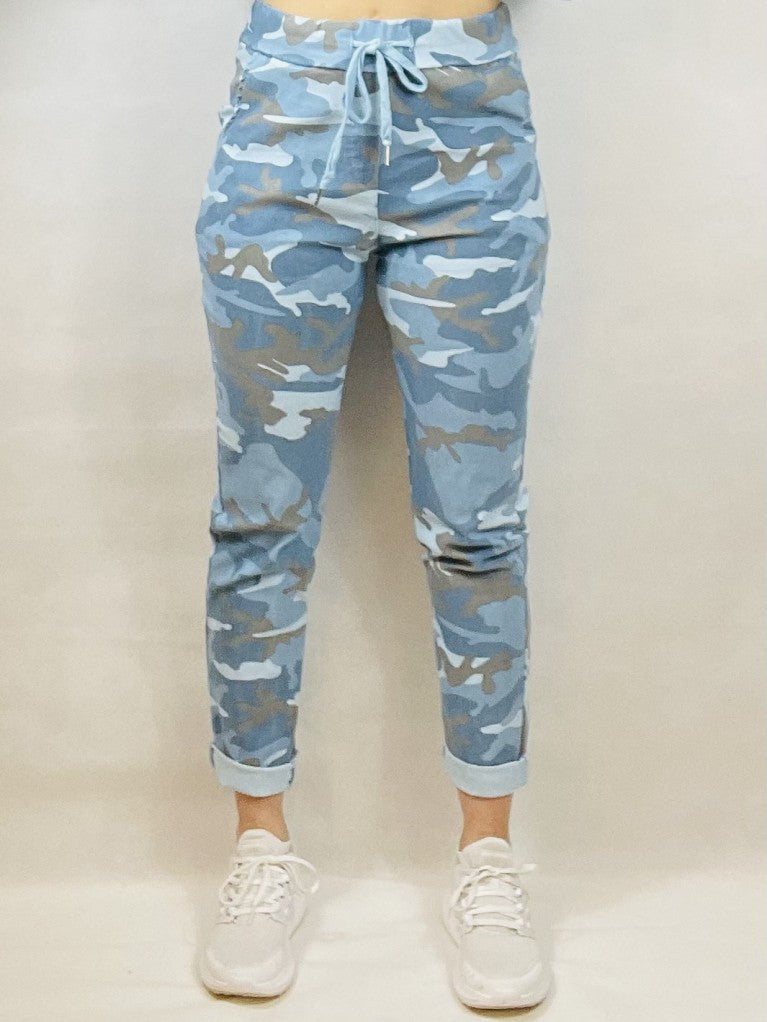 Blue Camouflage Magic Trousers