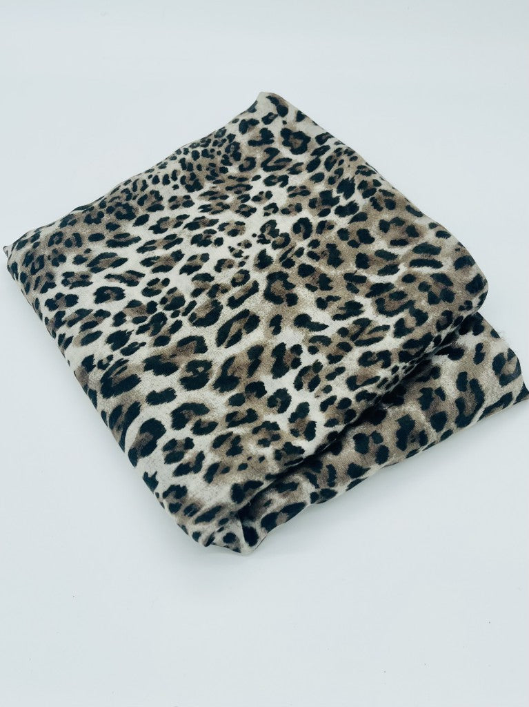 Sand Leopard print scarf