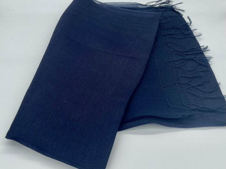 Navy Double Layer sheer Scarf