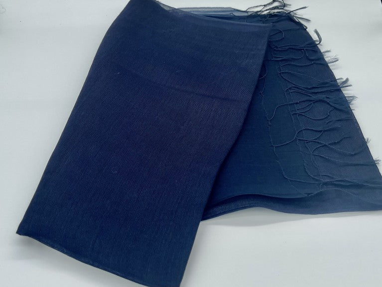 Navy Double Layer sheer Scarf