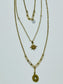 Delicate Triple Chain Gold Necklace