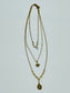 Delicate Triple Chain Gold Necklace