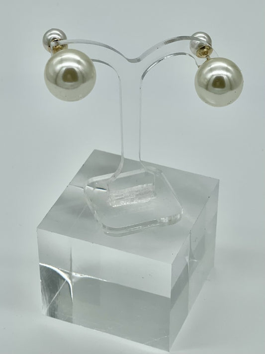 Pearl Double-ball Earrings