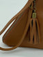 Tan Triangular Small Leather Bag