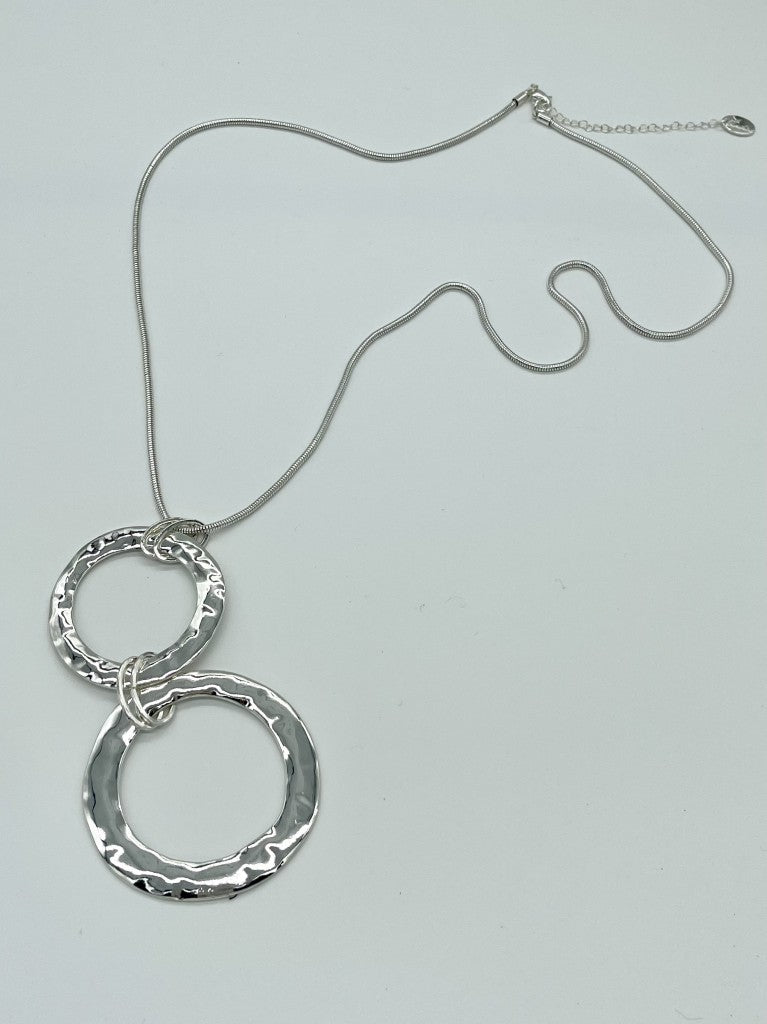 Long double hoop, Necklace Plain