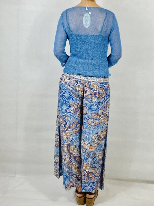 Blue Ikat Shrug