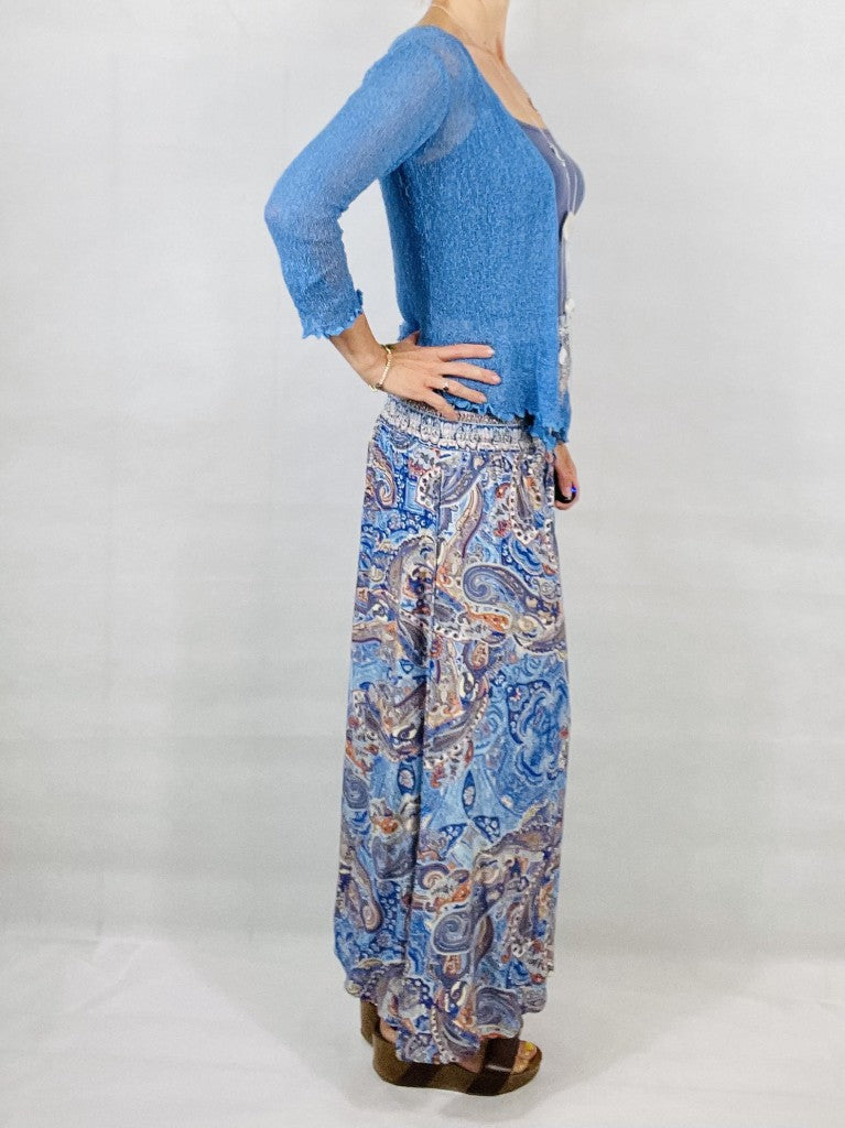 Blue Ikat Shrug