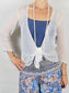 White Ikat Shrug