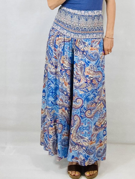 Blue Paisley Trousers