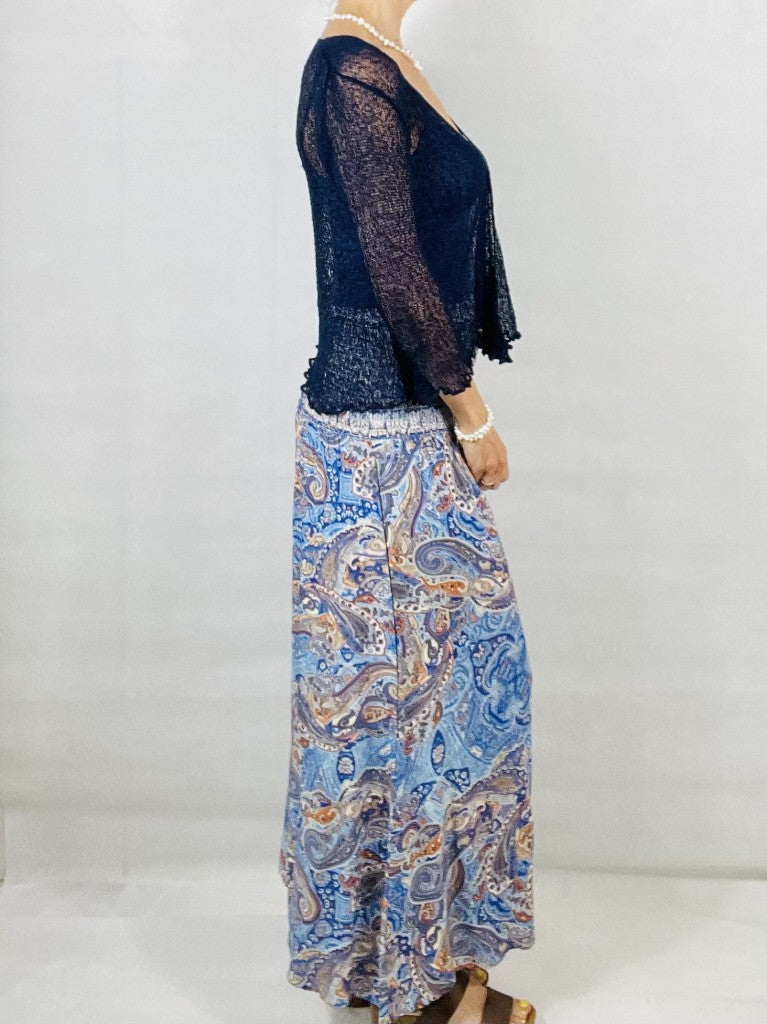 Navy Ikat Shrug