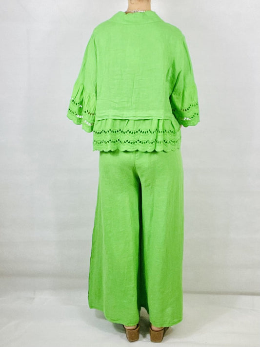 Neon Green Baby Doll Top/Jacket