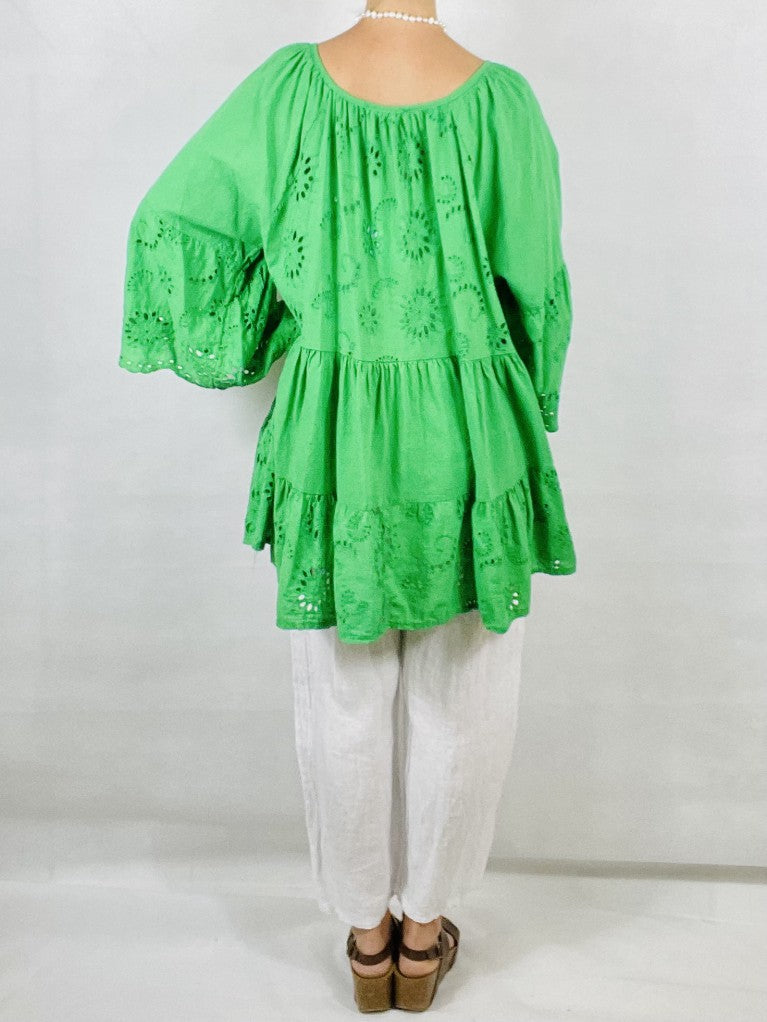 Green Baby Doll Tunic Dress