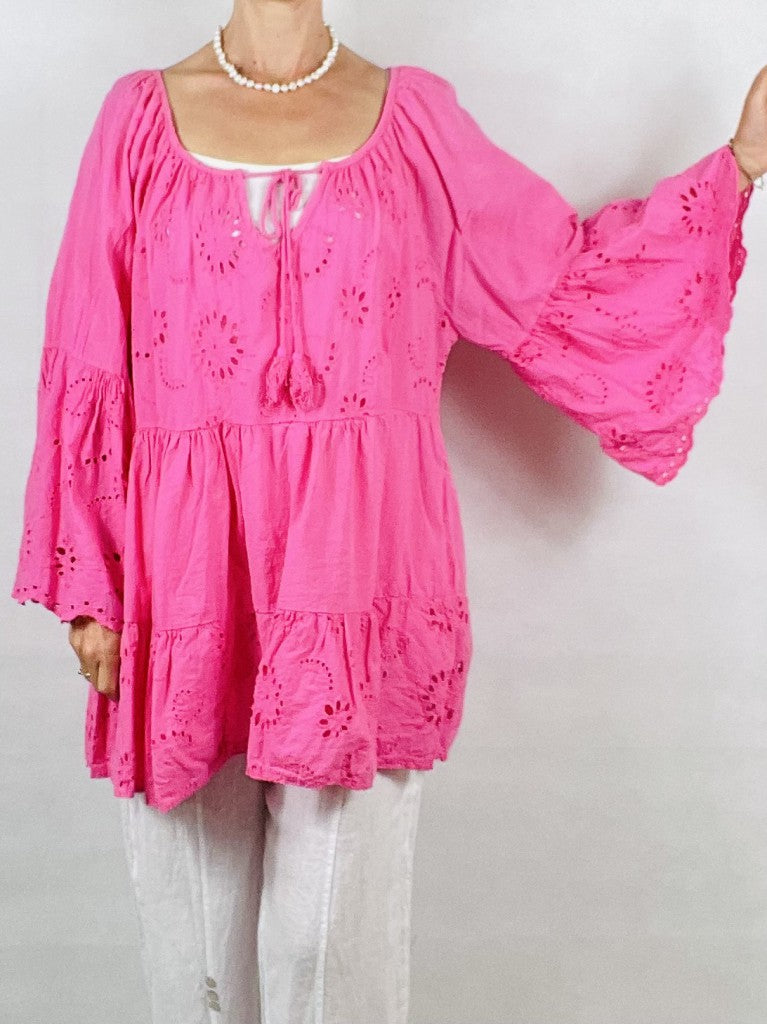 Pink Baby Doll Tunic Dress