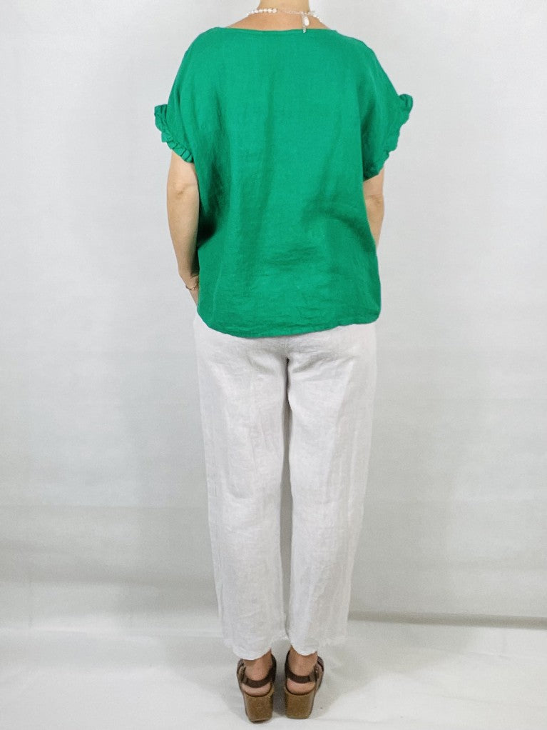 Green Linen Box Top