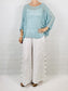 White Wide leg Linen Trousers with Buttons