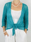 Teal Ikat Shrug