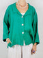 Green Linen 3 Button Top/Jacket