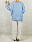 Sky Blue Linen 3 Button Top/Jacket