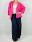 Pink Linen 3 Button Top/Jacket