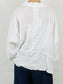 White Linen 3 Button Top/Jacket