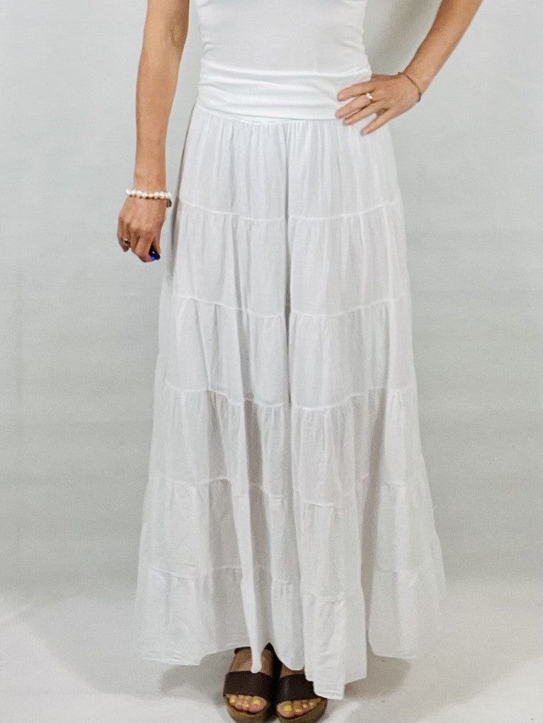 White Tiered Versatile- Skirt/Dress