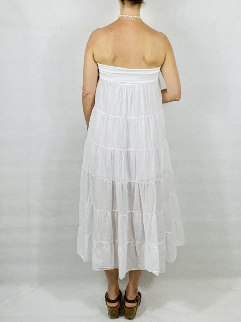 White Tiered Versatile- Skirt/Dress