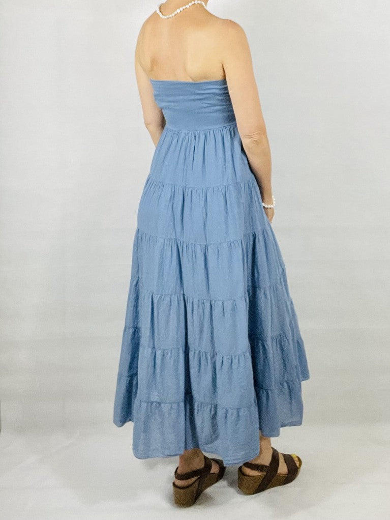 Blue Tiered  Versatile- Skirt/Dress