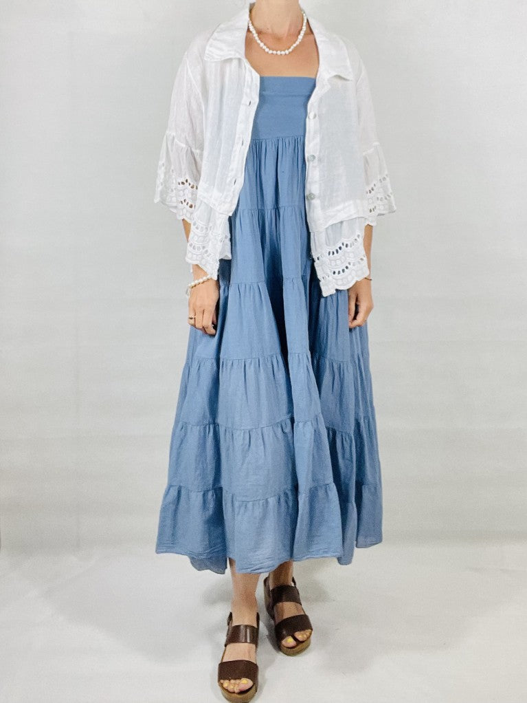 Blue Tiered  Versatile- Skirt/Dress