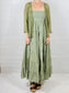 Khaki Green Tiered Versatile- Skirt/Dress