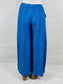 Cobalt Blue Wide leg Linen Trousers with Buttons