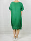 Green Linen Two Pocket Dress