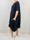 Navy Linen Two Pocket Dress