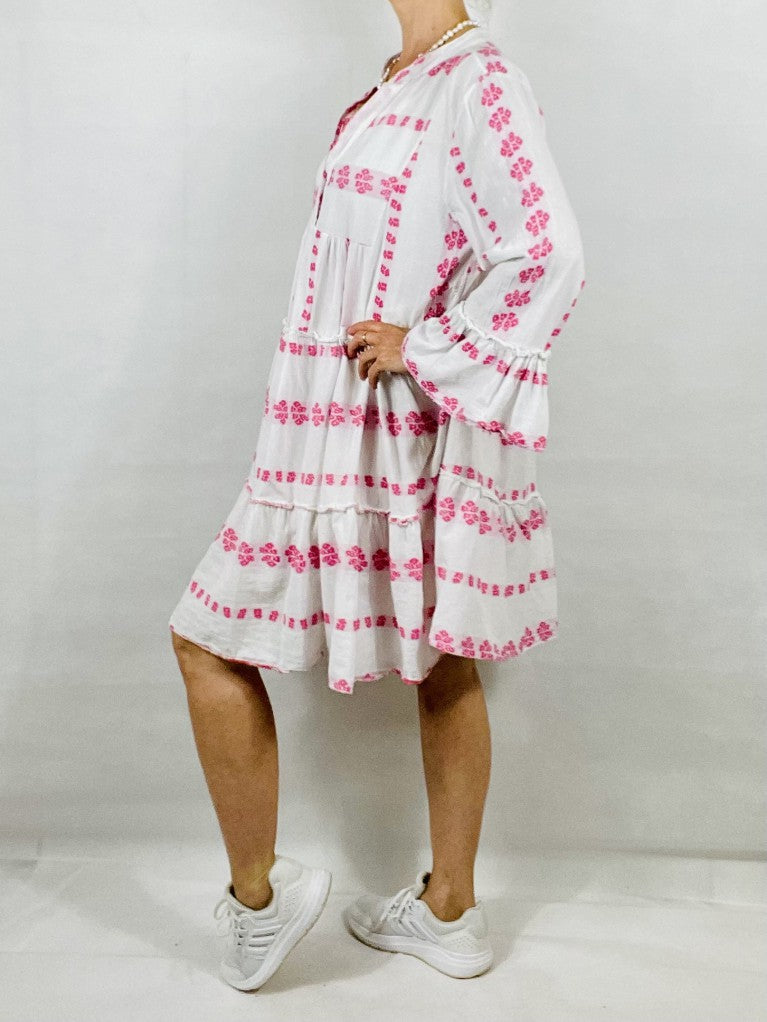 Pink Aztec Tunic Dress