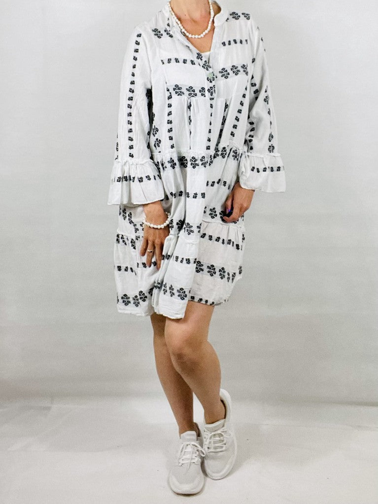 Black Aztec Tunic Dress